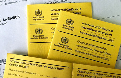 сертификат о вакцинации от желтой лихорадки